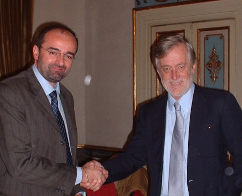 Il Presidente AIDOSP, Francesco Di Nisio, con l'on Carlo Scognamiglio